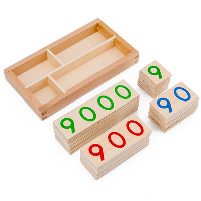 บัตรตัวเลขปริศนาจับคู่ไม้ Montessori 6.5 ซม