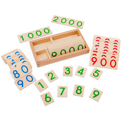 บัตรตัวเลขปริศนาจับคู่ไม้ Montessori 6.5 ซม