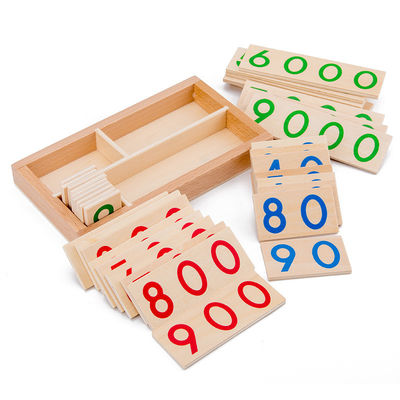 บัตรตัวเลขปริศนาจับคู่ไม้ Montessori 6.5 ซม