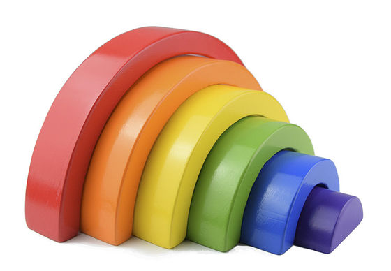 ของเล่นไม้เจ็ดสีรุ้ง 13.5 ซม. Jengle Arched