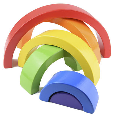 ของเล่นไม้เจ็ดสีรุ้ง 13.5 ซม. Jengle Arched