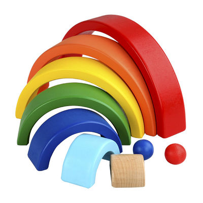 ของเล่นไม้เจ็ดสีรุ้ง 13.5 ซม. Jengle Arched