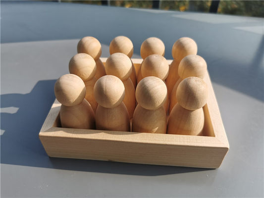 จัดเรียง Pegdoll Wooden Rainbow Stacker เกมเมมโมรี่สติ๊กไม้