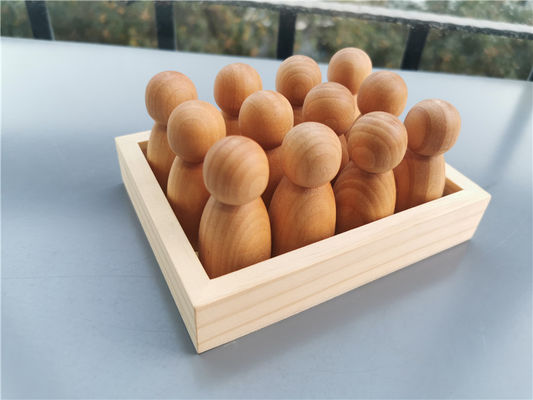 จัดเรียง Pegdoll Wooden Rainbow Stacker เกมเมมโมรี่สติ๊กไม้