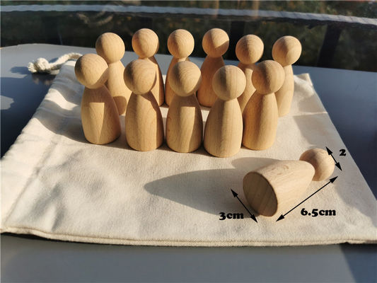 จัดเรียง Pegdoll Wooden Rainbow Stacker เกมเมมโมรี่สติ๊กไม้