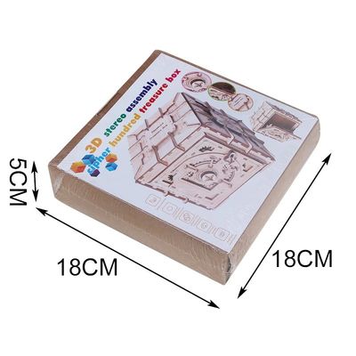 INS Nordic Wooden Block Puzzle ของเล่นกล่องปริศนาไม้ 3 มิติเครื่องกล