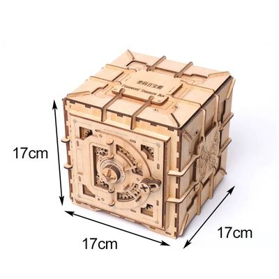 INS Nordic Wooden Block Puzzle ของเล่นกล่องปริศนาไม้ 3 มิติเครื่องกล