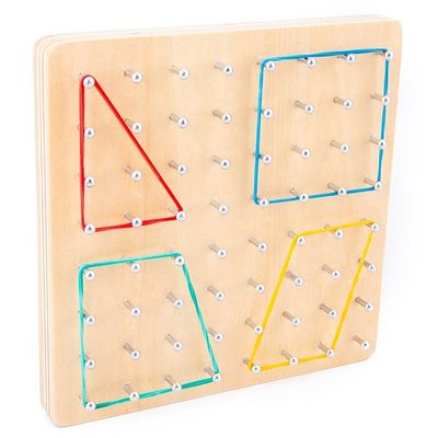 เด็ก 15 ซม. ผูกเล็บไม้คณิตศาสตร์ของเล่นคณิตศาสตร์บล็อกไม้ Montessori กราฟฟิคบอร์ด