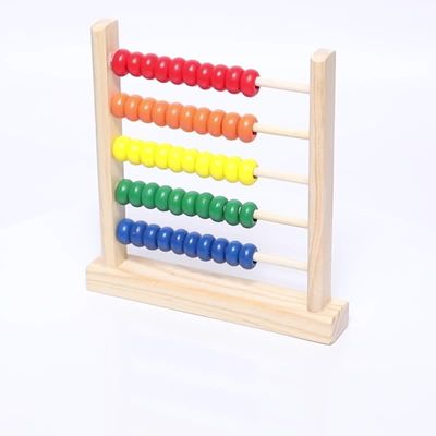 3D Geometric 15 ซม. ลูกปัดไม้นับลูกคิดตัวเลขของเล่นเด็ก