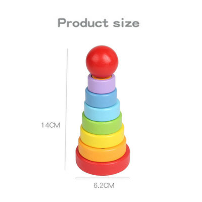 5.51in ของเล่นเด็ก Montessori ไม้ Beech Wood Teether