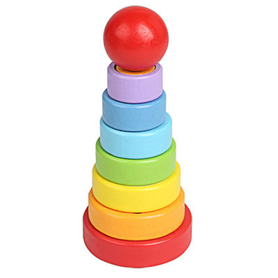 5.51in ของเล่นเด็ก Montessori ไม้ Beech Wood Teether