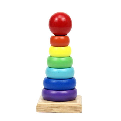 5.51in ของเล่นเด็ก Montessori ไม้ Beech Wood Teether