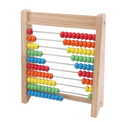 Arithmetic Abacus Wooden Math Toy Rainbow 7cm Wooden Counting Beads