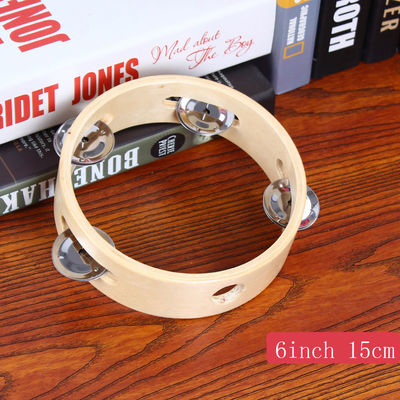 BeBe ของเล่นไม้ดนตรี 15 ซม. Handbell Wooden Tambourine Baby
