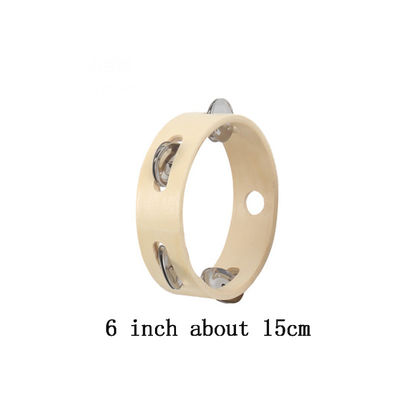 BeBe ของเล่นไม้ดนตรี 15 ซม. Handbell Wooden Tambourine Baby