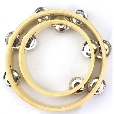 BeBe ของเล่นไม้ดนตรี 15 ซม. Handbell Wooden Tambourine Baby