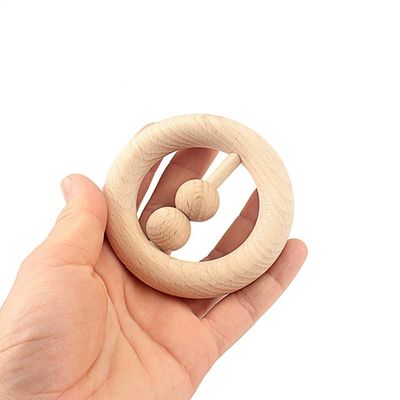 Handbell ยางกัดไม้ 6 นิ้ว Safe Tambor Beech Wood Teether