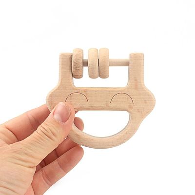 Handbell ยางกัดไม้ 6 นิ้ว Safe Tambor Beech Wood Teether
