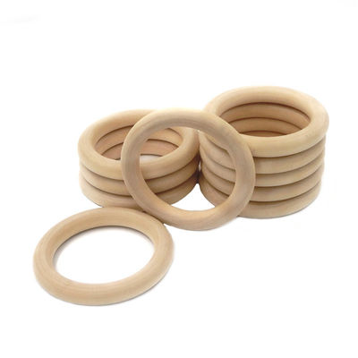 สร้อยข้อมือ DIY 55 มม. ไม้ฟันของเล่นแหวนฟันไม้บีช