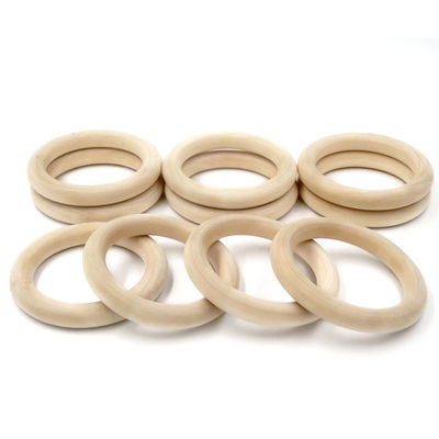 สร้อยข้อมือ DIY 55 มม. ไม้ฟันของเล่นแหวนฟันไม้บีช