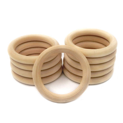 สร้อยข้อมือ DIY 55 มม. ไม้ฟันของเล่นแหวนฟันไม้บีช