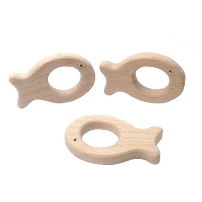 Beech Handmade 55mm Wooden Teething Toy สร้อยคอยางกัดไม้ธรรมชาติ