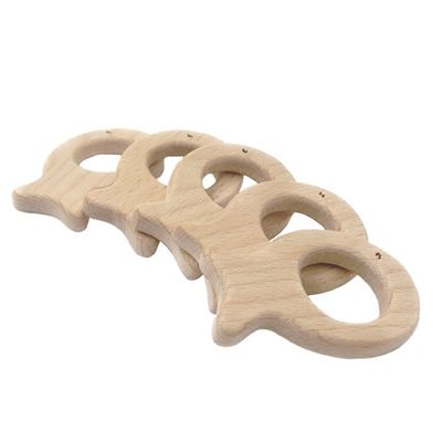Beech Handmade 55mm Wooden Teething Toy สร้อยคอยางกัดไม้ธรรมชาติ