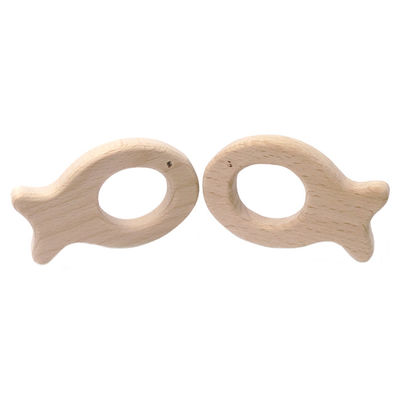 Beech Handmade 55mm Wooden Teething Toy สร้อยคอยางกัดไม้ธรรมชาติ