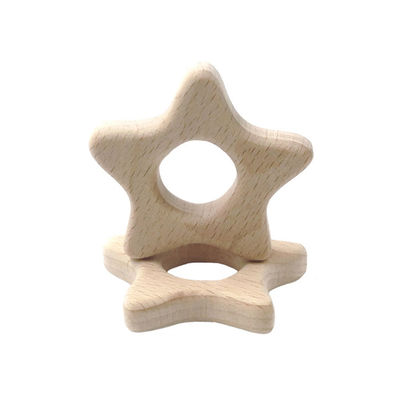Beech 2cm Wooden Teething Toy Rabbit ยางกัดไม้ส่วนบุคคล 4 ซม