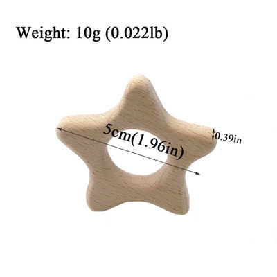 Beech 2cm Wooden Teething Toy Rabbit ยางกัดไม้ส่วนบุคคล 4 ซม