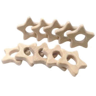 Beech 2cm Wooden Teething Toy Rabbit ยางกัดไม้ส่วนบุคคล 4 ซม