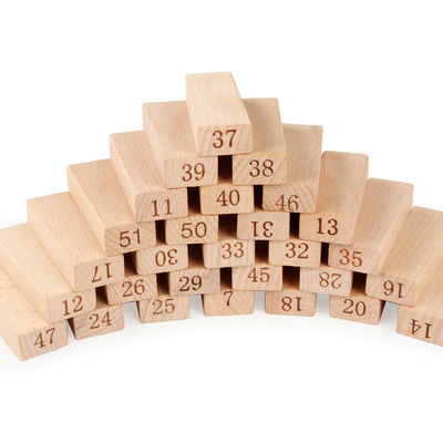Digital 51PCS Log Building Blocks Dominos Jenga Blocks