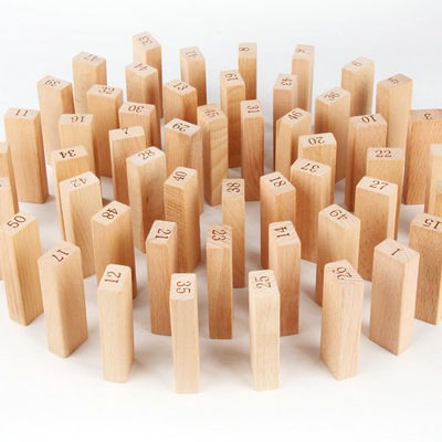 Digital 51PCS Log Building Blocks Dominos Jenga Blocks