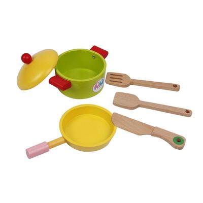 เครื่องใช้ในครัว 30cm Pink Wooden Play Kitchen Tabletop Playhouse Toys