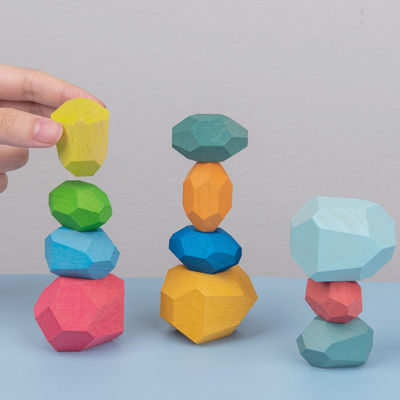 Rocks 190g Baby Building Blocks หินไม้ชุดมอนเตสซอรี่