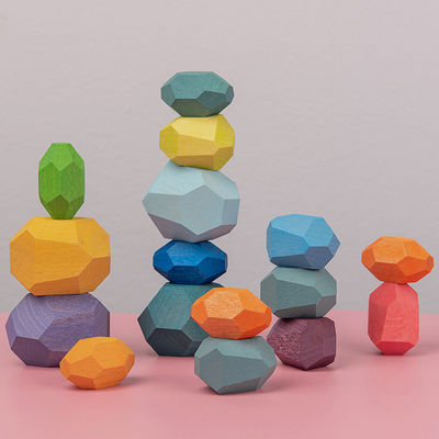 Rocks 190g Baby Building Blocks หินไม้ชุดมอนเตสซอรี่