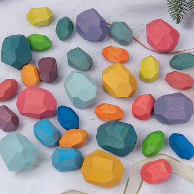 Rocks 190g Baby Building Blocks หินไม้ชุดมอนเตสซอรี่
