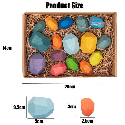 Rocks 190g Baby Building Blocks หินไม้ชุดมอนเตสซอรี่