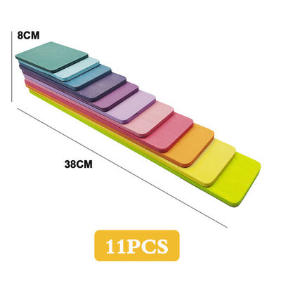 ของเล่นบล็อกไม้สน 30 ซม. Rainbow Building Blocks ของเล่นทาวเวอร์