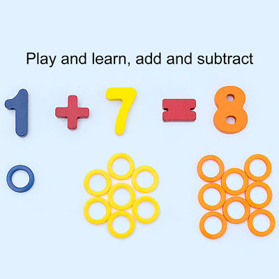คณิตศาสตร์ตกปลาเพื่อการศึกษาไม้ Montessori ของเล่นเด็ก 15 ซม