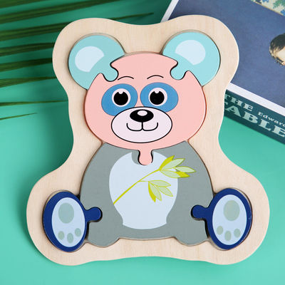 Macaron 3D Wooden Block Puzzle ของเล่นตัวต่อไม้