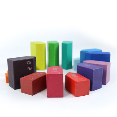 22.5 ซม. บ้านไม้ Rainbow Stacker Wooden Story Rainbow Stacking Toy