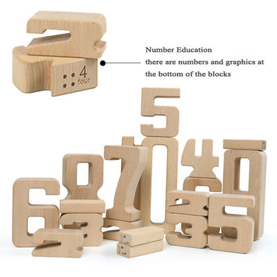 Jenga เกมส์ไม้ Building Blocks ของเล่นจำนวน Montessori