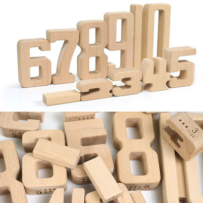 Jenga เกมส์ไม้ Building Blocks ของเล่นจำนวน Montessori