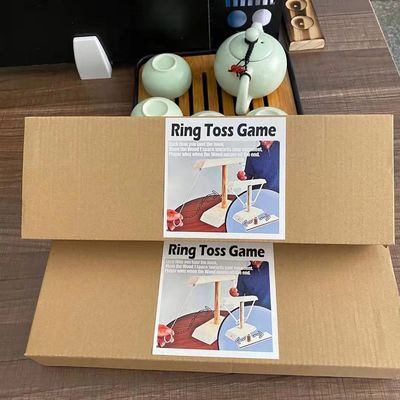เกมโยนแหวนไม้ 28 ซม. โยนงานฝีมือไม้ที่ทาสีได้
