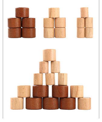 เด็ก Montessori Wooden Moon Balance Building Blocks