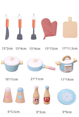 unisex Kids Early Education ของเล่นไม้แกล้งทำครัว