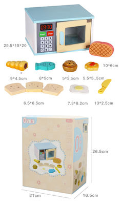 unisex Kids Early Education ของเล่นไม้แกล้งทำครัว