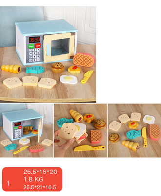 unisex Kids Early Education ของเล่นไม้แกล้งทำครัว