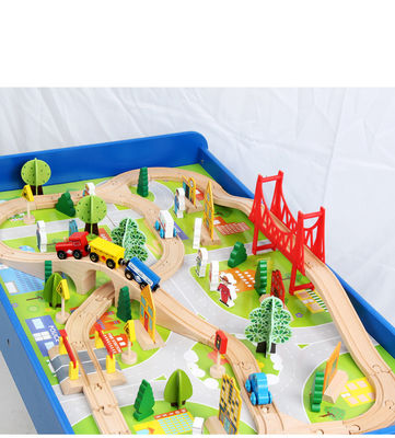 มินิไม้ 88 ชิ้น City Road Builder เกมกระดานไม้